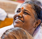 Amma is known for her embrace but also for her compassion and humanitarianism 